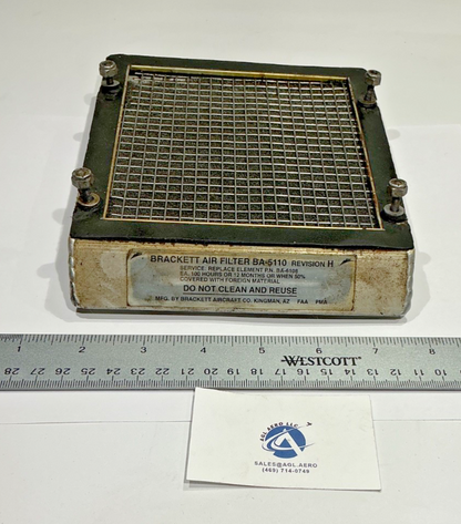 P/N: BA-5110 Brackett Air Filter (AR) - for one