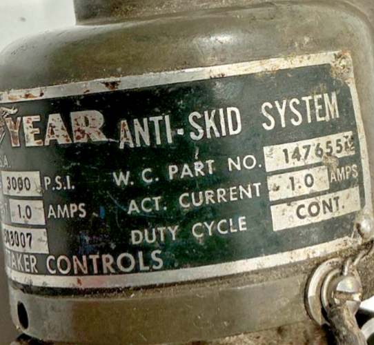 P/N: 147655-2 (Alt: 9543007) Goodyear Anti-Skid System Solenoid Valve