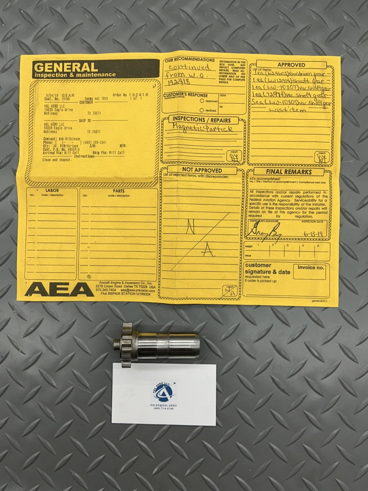 P/N: LW10305 Lycoming Gear Assembly - Accessory Driven (IN - Serviceable)