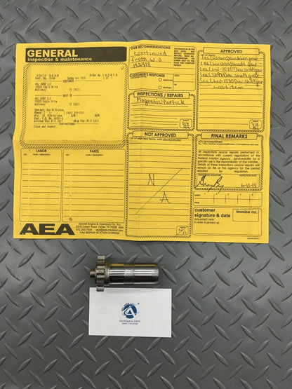 P/N: LW10305 Lycoming Gear Assembly - Accessory Driven (IN - Serviceable)