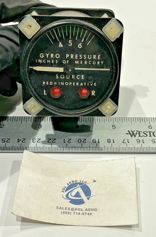 P/N: 1G4-4 Airborne Mfg. Corp Gyro Suction Gauge (AR)