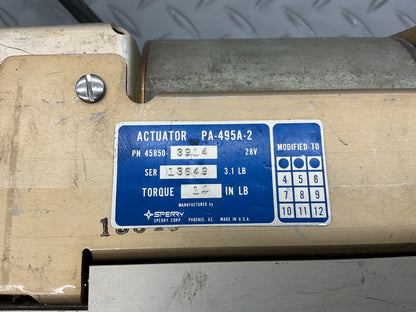 P/N: 45850-3914 Sperry Servo Actuator PA-495A-2 with Mod 1-3  (AR) - for one