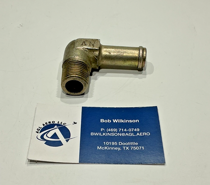 P/N: AN842-10 TCM Crankcase Breather 90 Degree Elbow (AR) - for one elbow