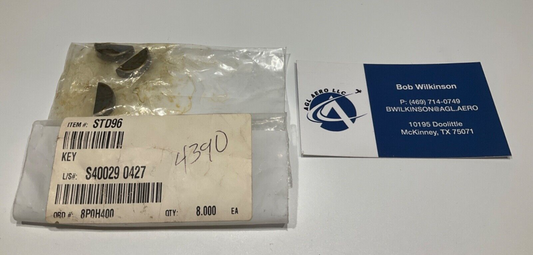 P/N: STD-96 Lycoming KEY-.19 X .75 DIA. (for one key)