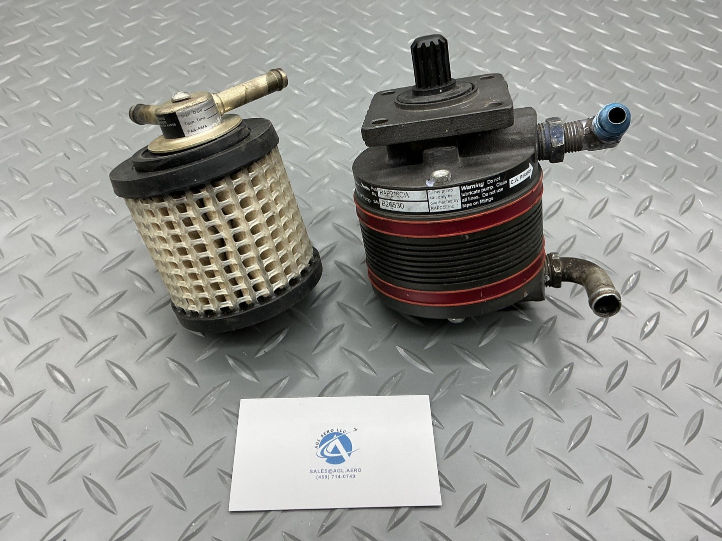 P/N: RAP216CW RAPCO Dry Air Pump with Parker Filter (1J7-1) (AR) - for one