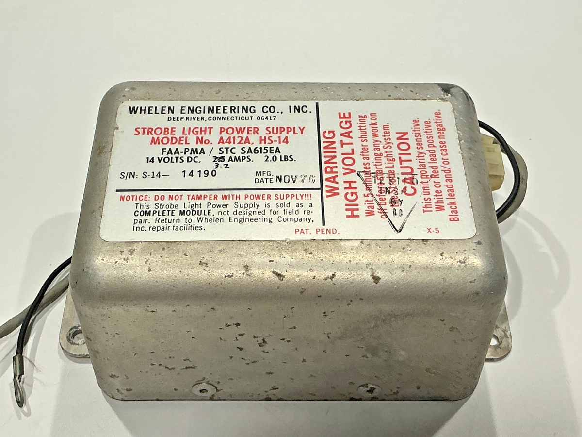 P/N: A412A HS-14 Whelen Strobe Light Power Supply (AR)