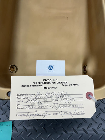 P/N: 537650 Continental Oil Sump (IN)