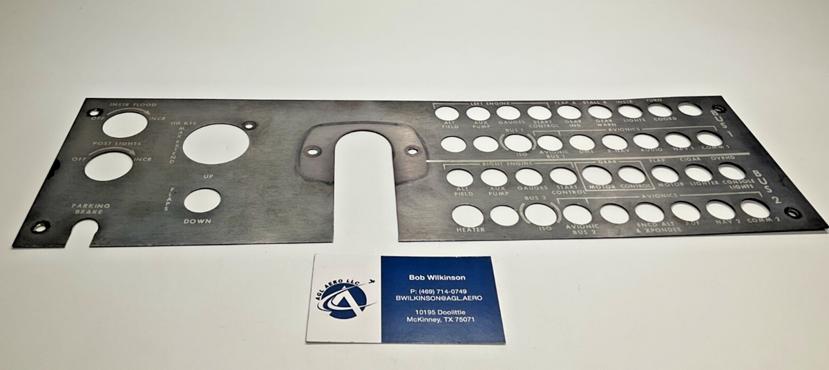 P/N: 105-320012-7	Panel, RH Stock Instruments (AR) - Duchess 76