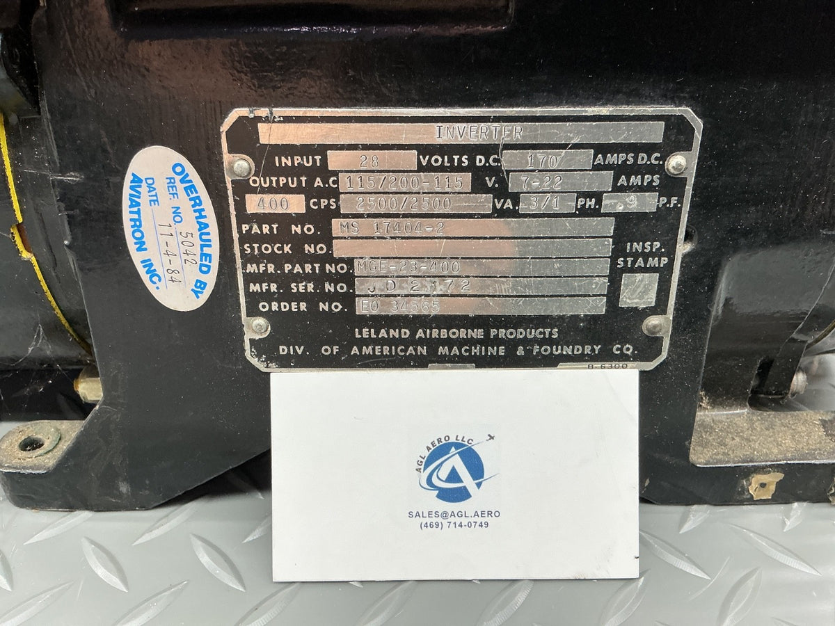 P/N: MGE-23-400 Leland 28V Inverter (AR)