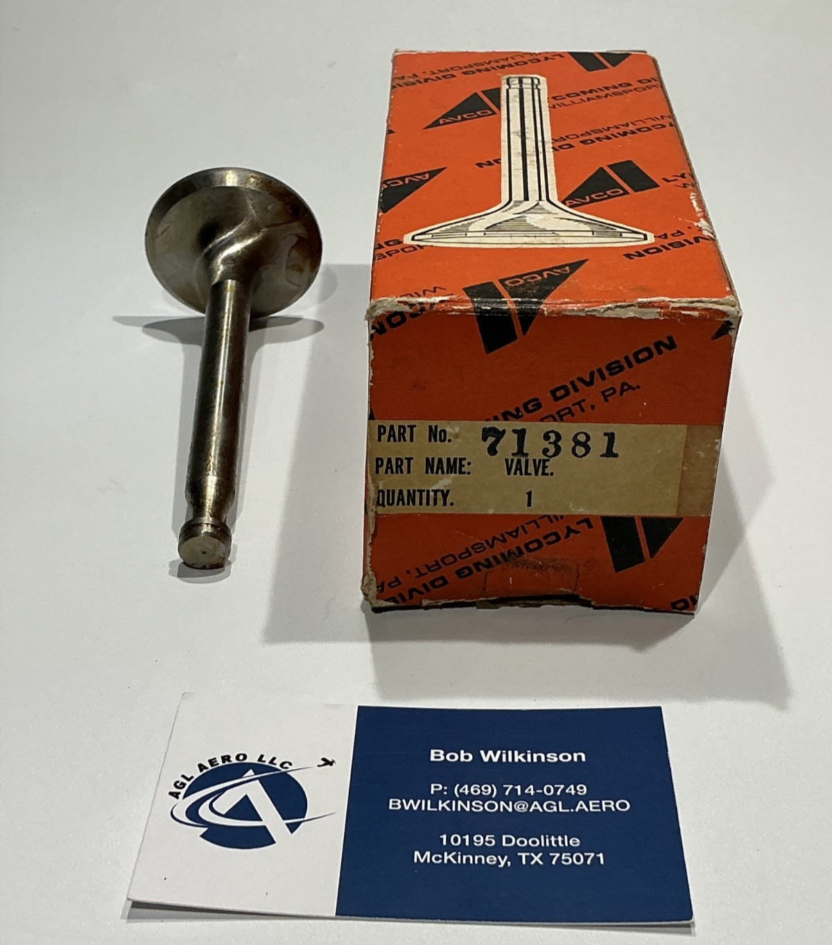P/N: 71381 Lycoming Valve - Intake (NE) - for one valve