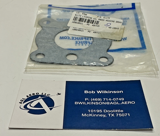 P/N: 61173 Lycoming Gasket Oil Filter Housing (NE) - for one