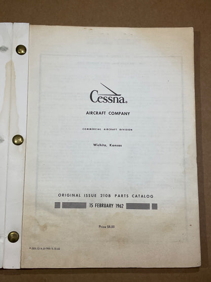 Parts Catalog Cessna Anniversary Model 210B (1962)