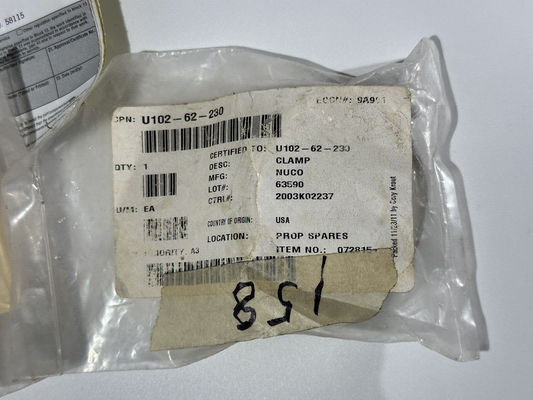 P/N: U102-62-230 NUCO Clamp with 8130-3