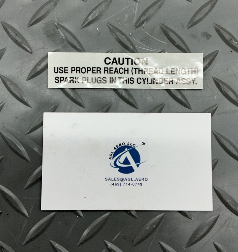 P/N: 74494 Lycoming Plate - Spark Plug Reach (NE)