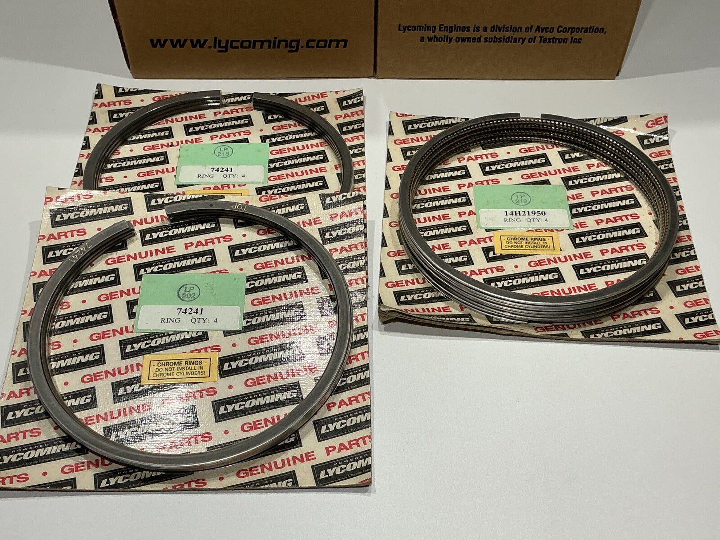 P/N: 75089 Lycoming Pistons set with Rings (NE) - sold as SET