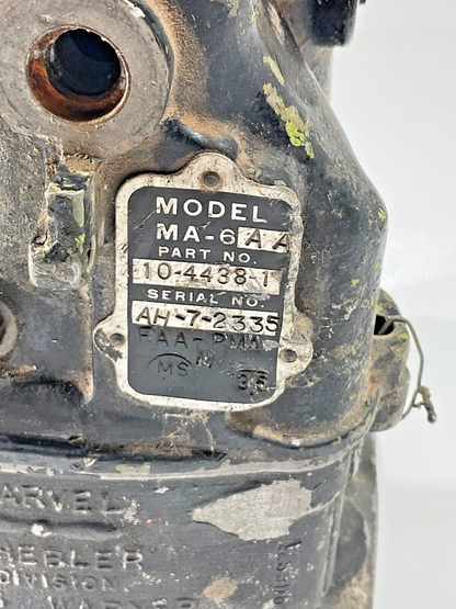 P/N: 10-4438-1 Marvel-Schebler MA-6AA Carburetor for Lycoming Engine (As Is)