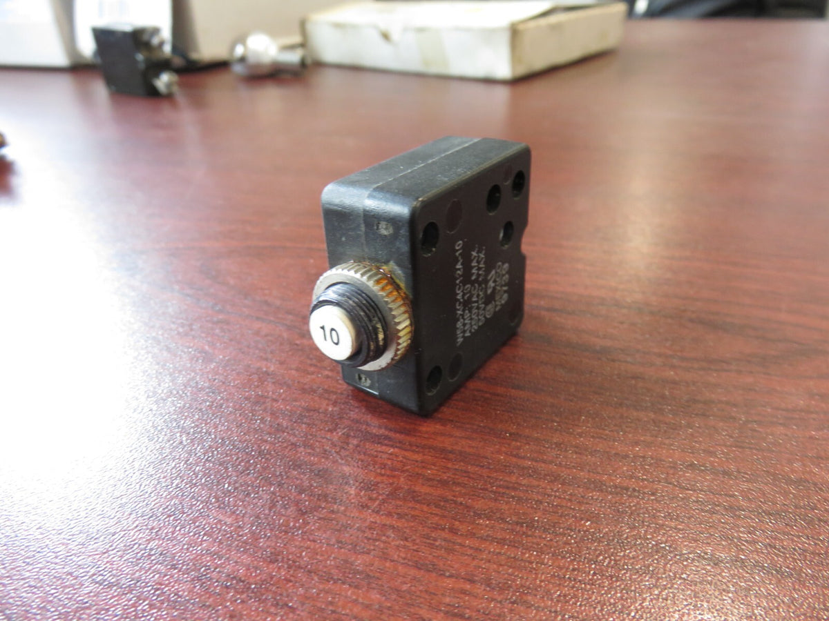 P/N: W58-XCC12A-10 Potter & Brumfield 10 Amp Aviation Breaker