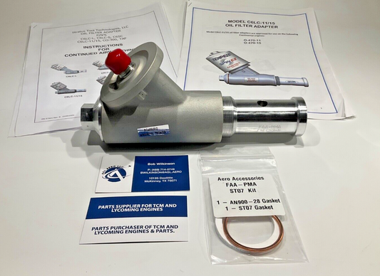 P/N: C6LC-11/15 Oil Filter Adapter for O-470-11 & O-470-15 (NE)