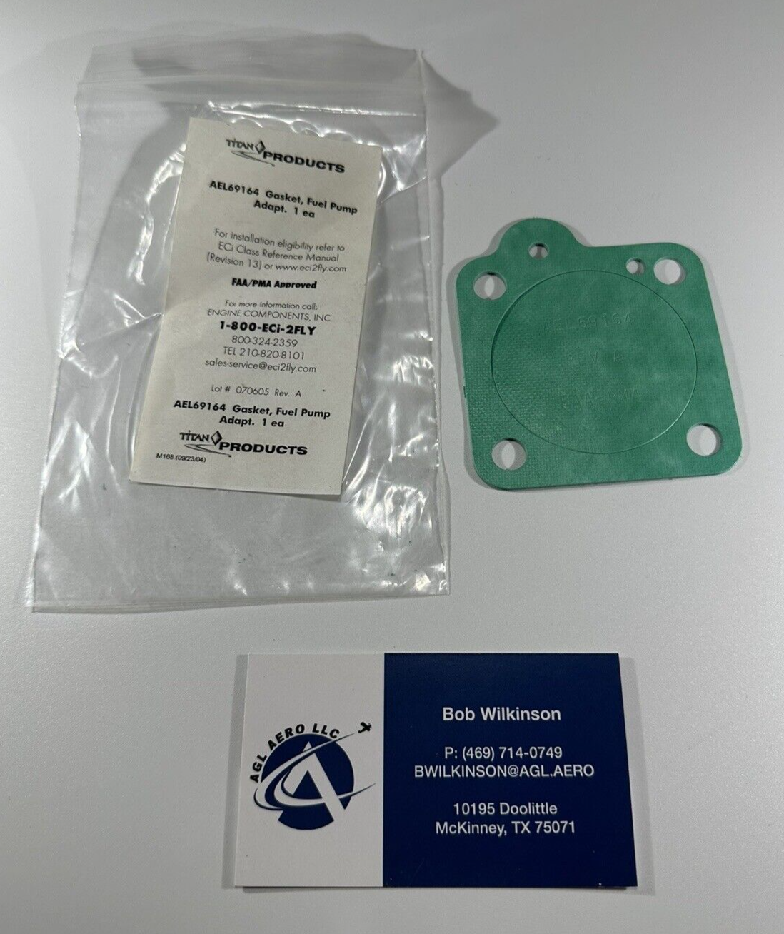 P/N: AEL69164 Continental Gasket - Fuel Pump Adapter