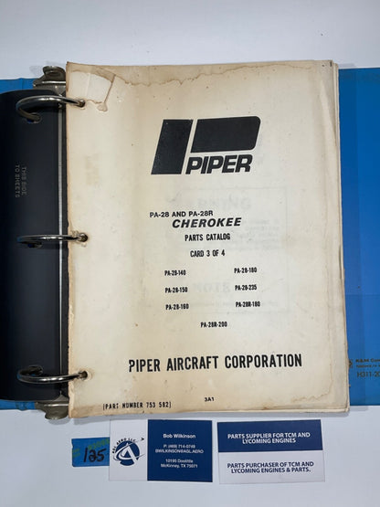 Piper PA-28 and PA-28R Cherokee Parts Catalog Card 3 of 4