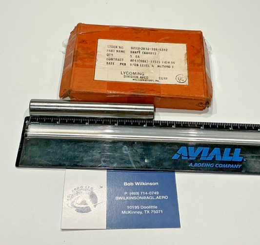 P/N: 60401 Lycoming Rocker Shaft - longer style (NOS) - for one shaft