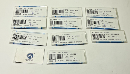 P/N: 07-02200 - Bendix Gasket Ring Set NA-S3A1 (***Missing ONE item see details)