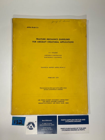 Fracture Mechanics Guidelines for Aircraft Structural Applications