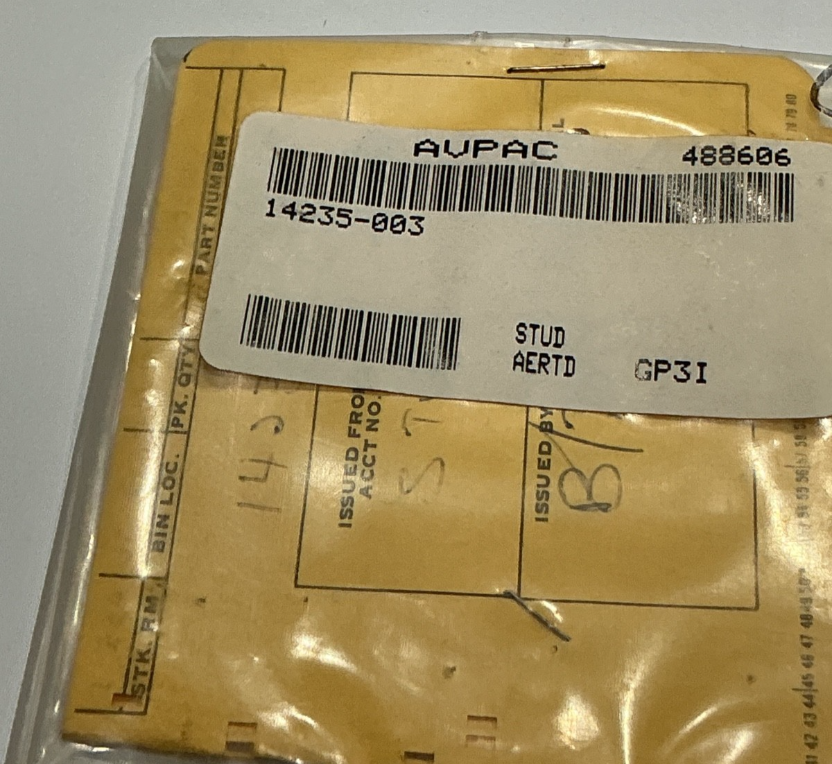 P/N: 14235-003 Piper Stud - Detail (NE) - for one stud