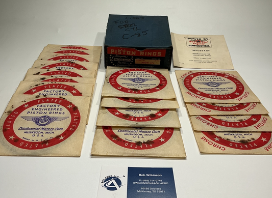 P/N: 40691-A1 .005 Continental Rings Set (NOS) - for entire set of 16