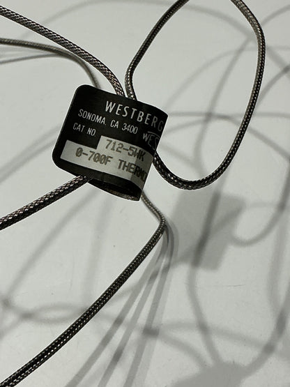 P/N: 712-5WK Westberg 0-700F 4' Type J Thermocouple (NOS)