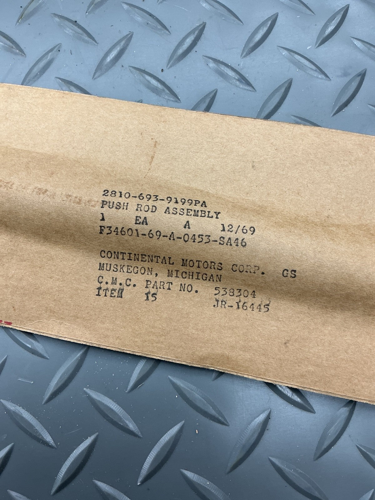 P/N: 538304 Push Rod Assembly (NE)