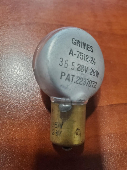P/N: Grimes A-7512-24 new aircraft lamp 28V 26W