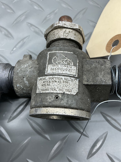 P/N: 32-436 Sigma Tek Suction Relief Valve - Cessna P/N C482001-0101 - for 1