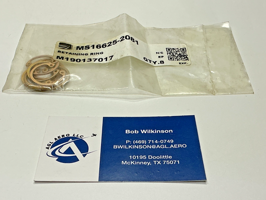 P/N: MS16625-2081 Retaining Ring - Set of 8 (NE)