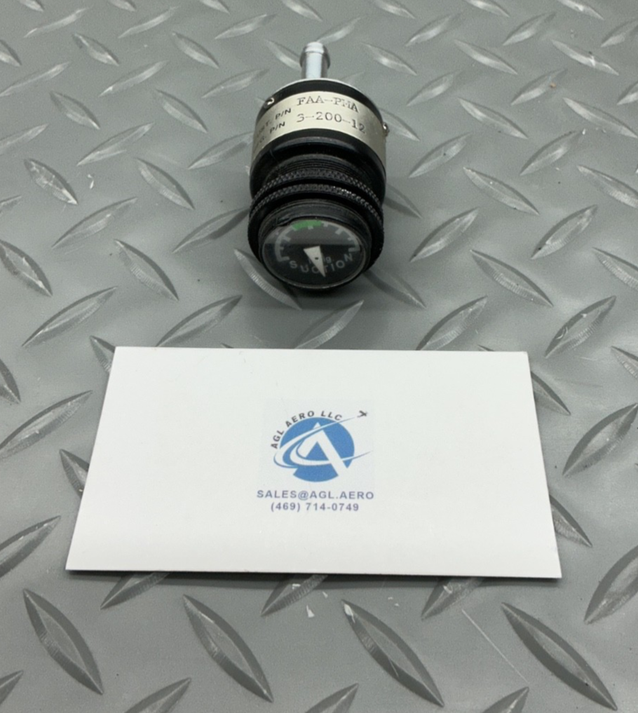 P/N: 3-200-12 UMA, Inc. Suction Guage (AR) - for one