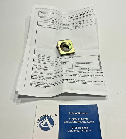 P/N: 646298 TCM Bracket - Cyl Hold Down L Flanged with 8130 (NEW) - for one