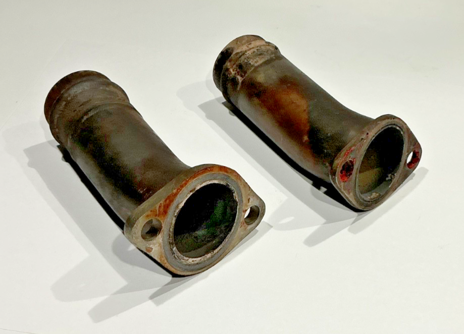 P/N: 0550176-57,  1/4" flange Curved Exhaust Riser for C-172 (AR)