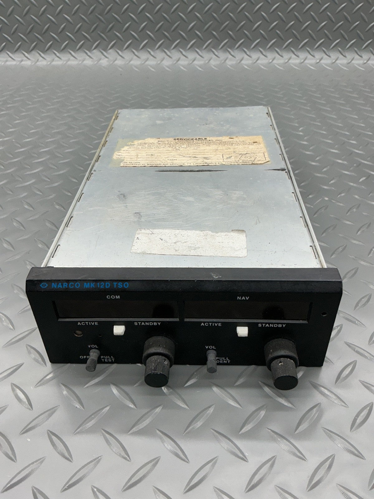 P/N: Narco Mk-12D-TSO Nav/Com Radio, Piper Style, Bad Display, Parts Only - (AR)