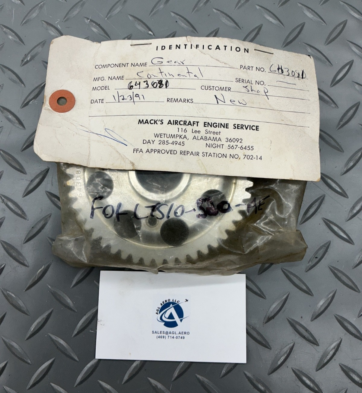 P/N: 643081 Continental Gear (NE) - for one