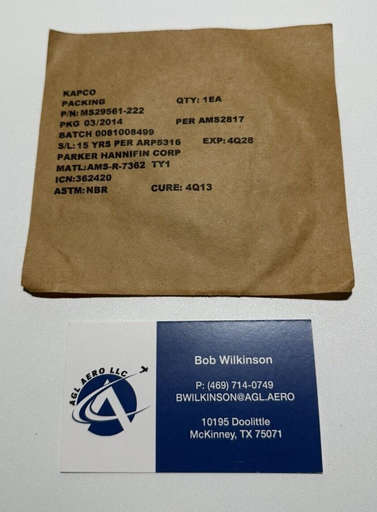 P/N: MS29561-222 Military Standard O-Ring