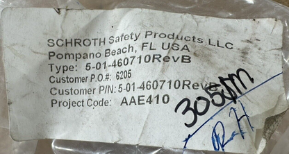 P/N: 5-01-460710RevB Schroth Seat Belt Assembly