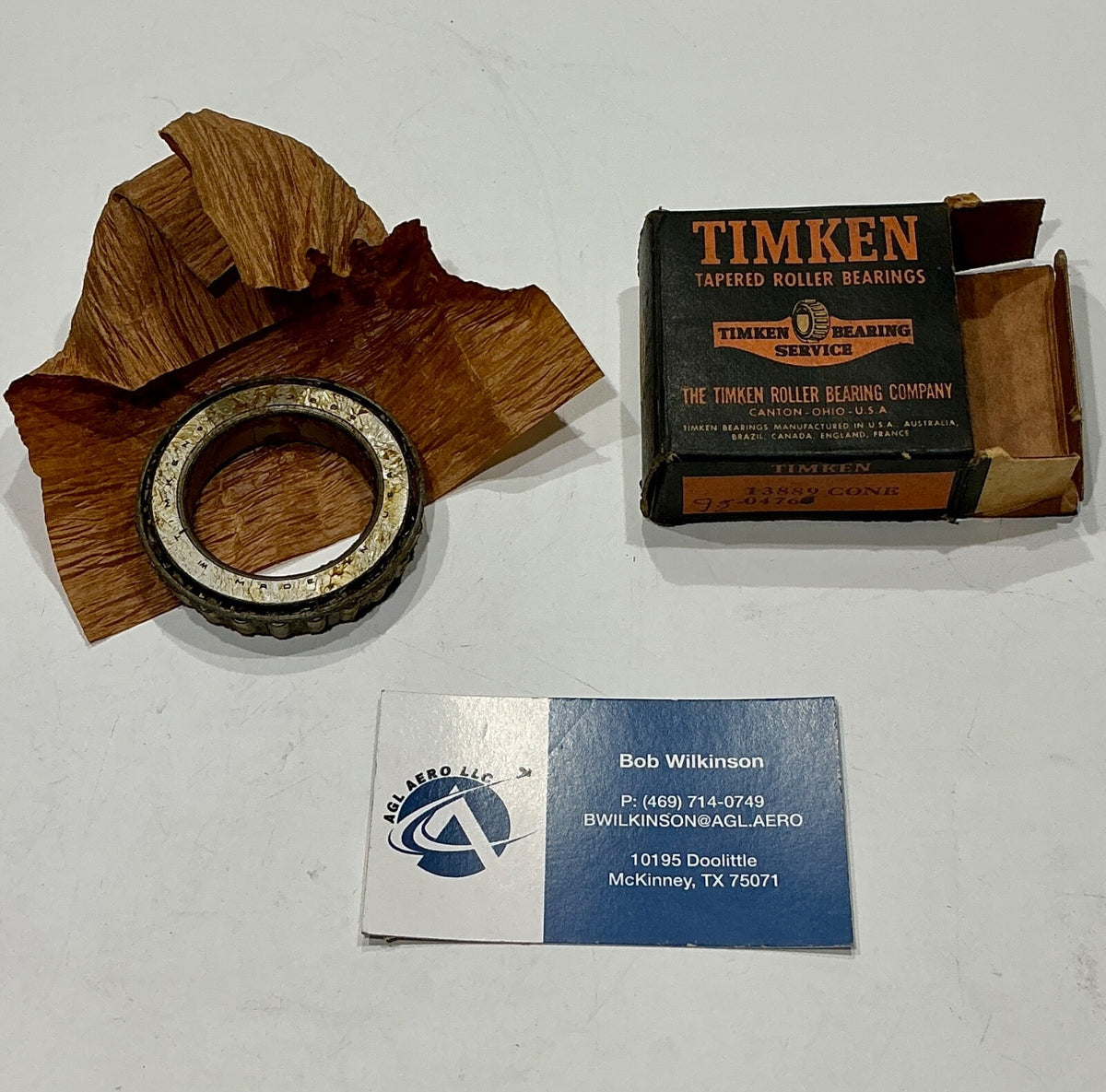P/N: 13889 Timken Tapered Bearing Cone (NE) - for one cone