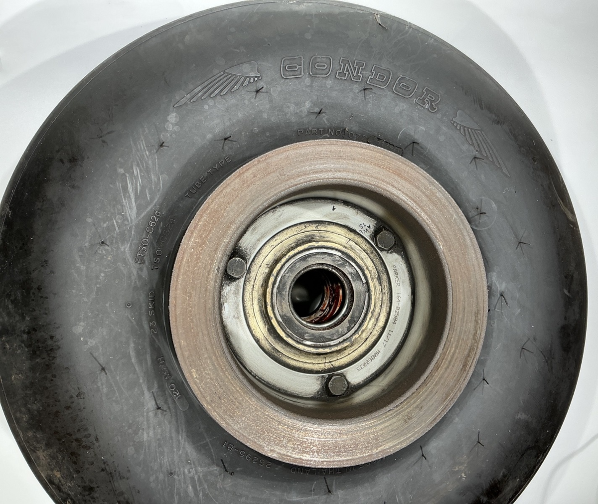 P/N: 36-8001-3 Wheel Assy, Main Gear with Tire - Tread Wear Spot (AR)