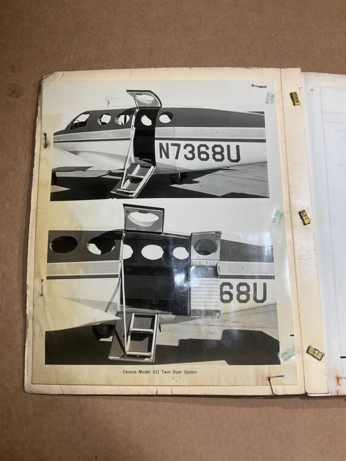 Parts Catalog Cessna Model 411; September 1965