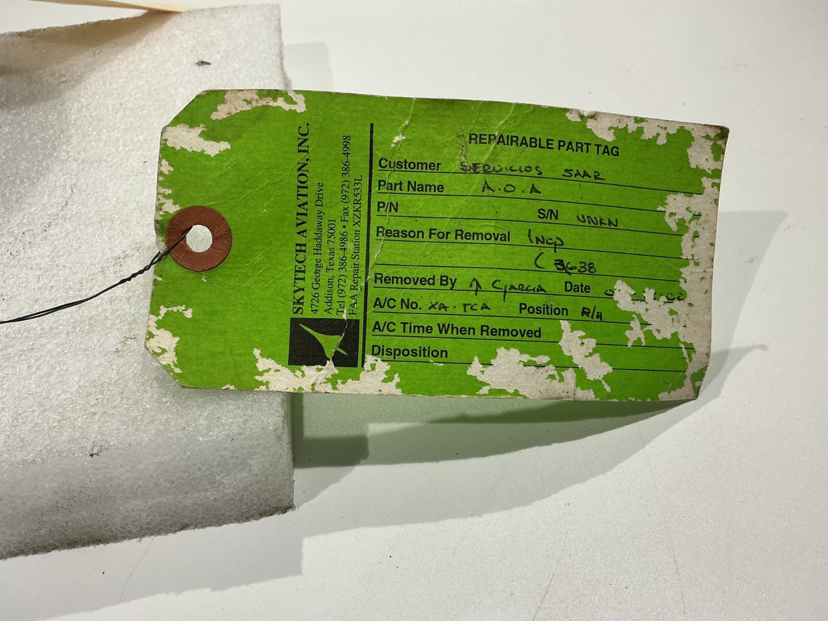 P/N: Learjet 24B Angle of Attack Transducer with Vane (AR) - for one