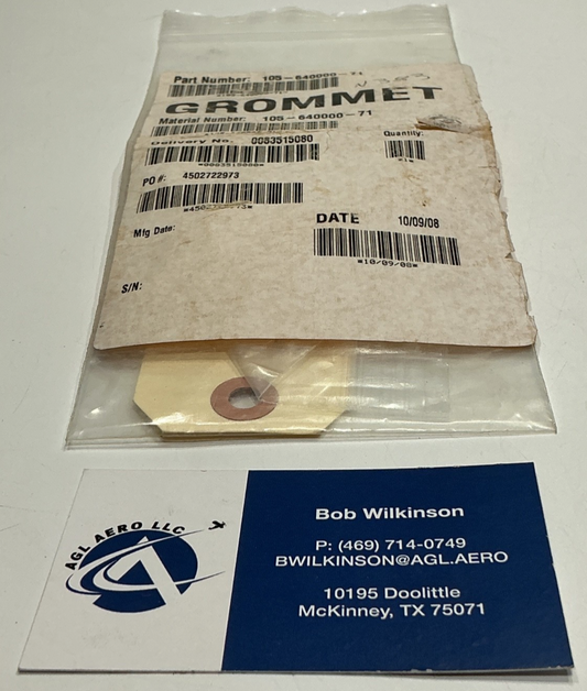 P/N: 105-640000-71 Hawker Beechcraft Grommet (NE)