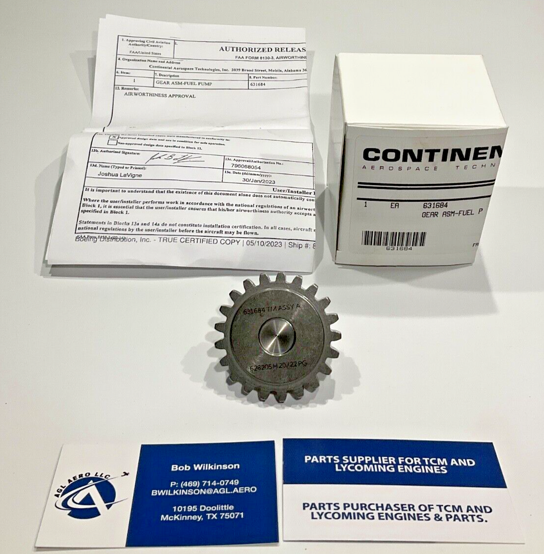P/N: 631684 TCM Fuel Pump Gear with 8130 (NE)
