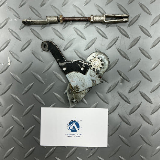 P/N: 24100-000 Piper PA-30 LH Fuel Selector Valve Control Arm w/ Linkage (AR)